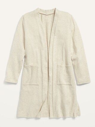 Cozy Super-Long Open-Front Sweater for Girls | Old Navy (US)