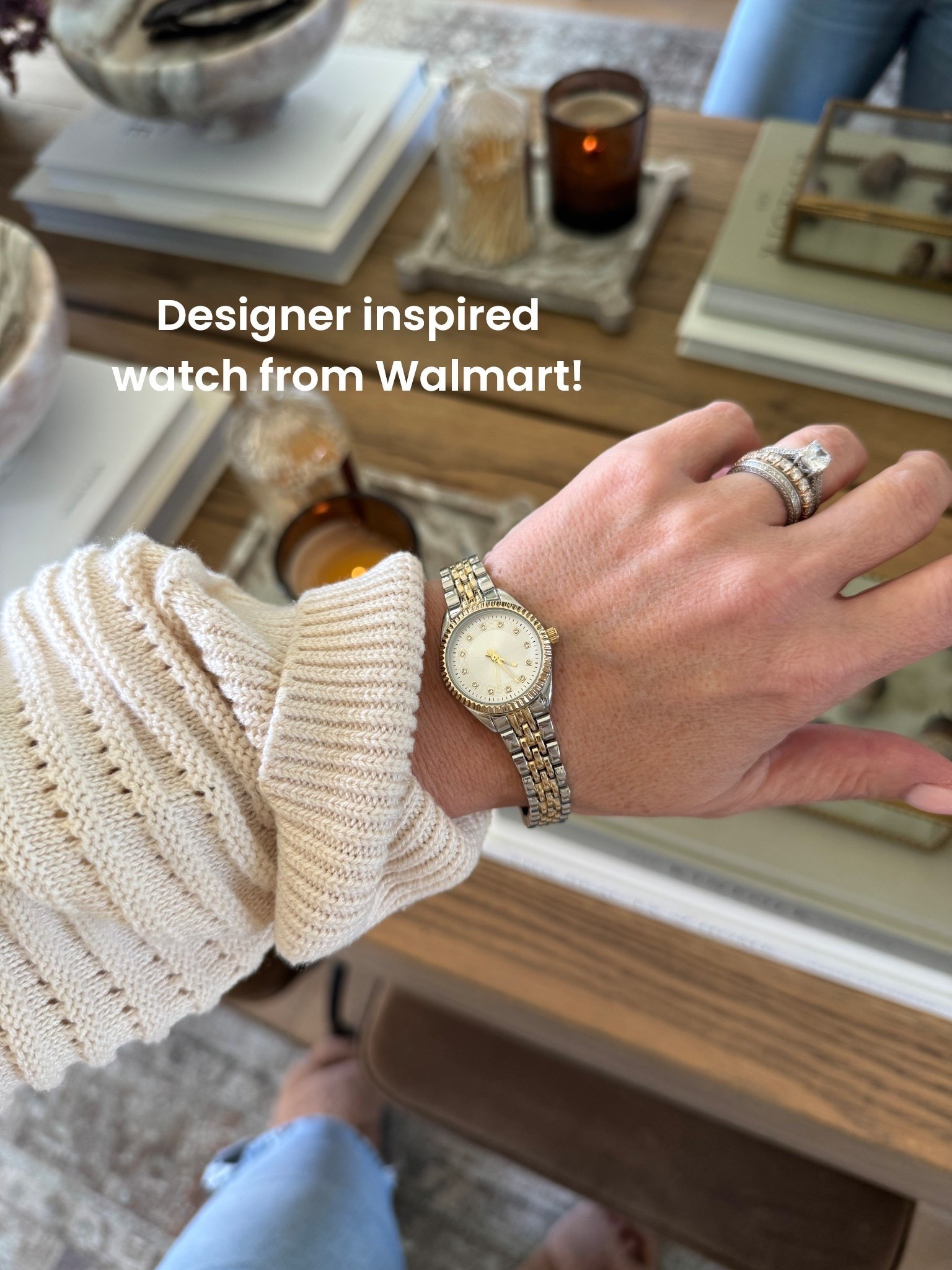 How pretty is this designer inspired watch from Walmart! Under $14! I wear this most days!

#LTKgrwm #LTKootd