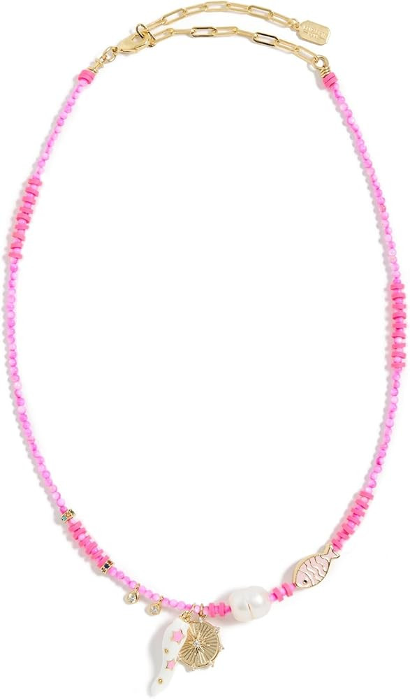 Elizabeth Cole Women's Moana Necklace, Pink, One Size | Amazon (US)
