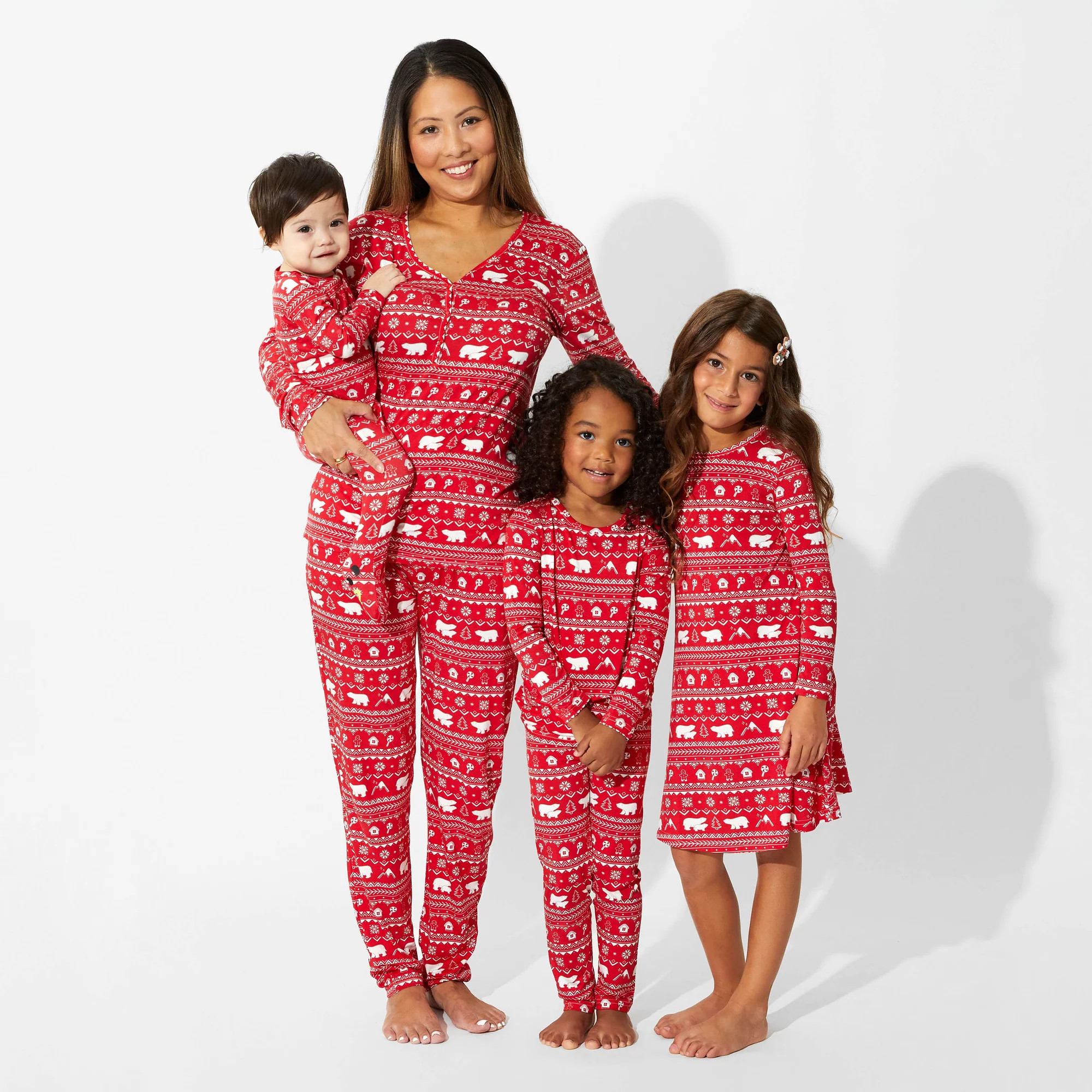 Polar Isle Red Bamboo Kids Pajamas | Bellabu Bear
