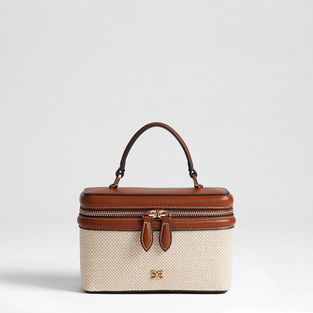 Sam Edelman Paige Train Case Crossbody Natural | Sam Edelman