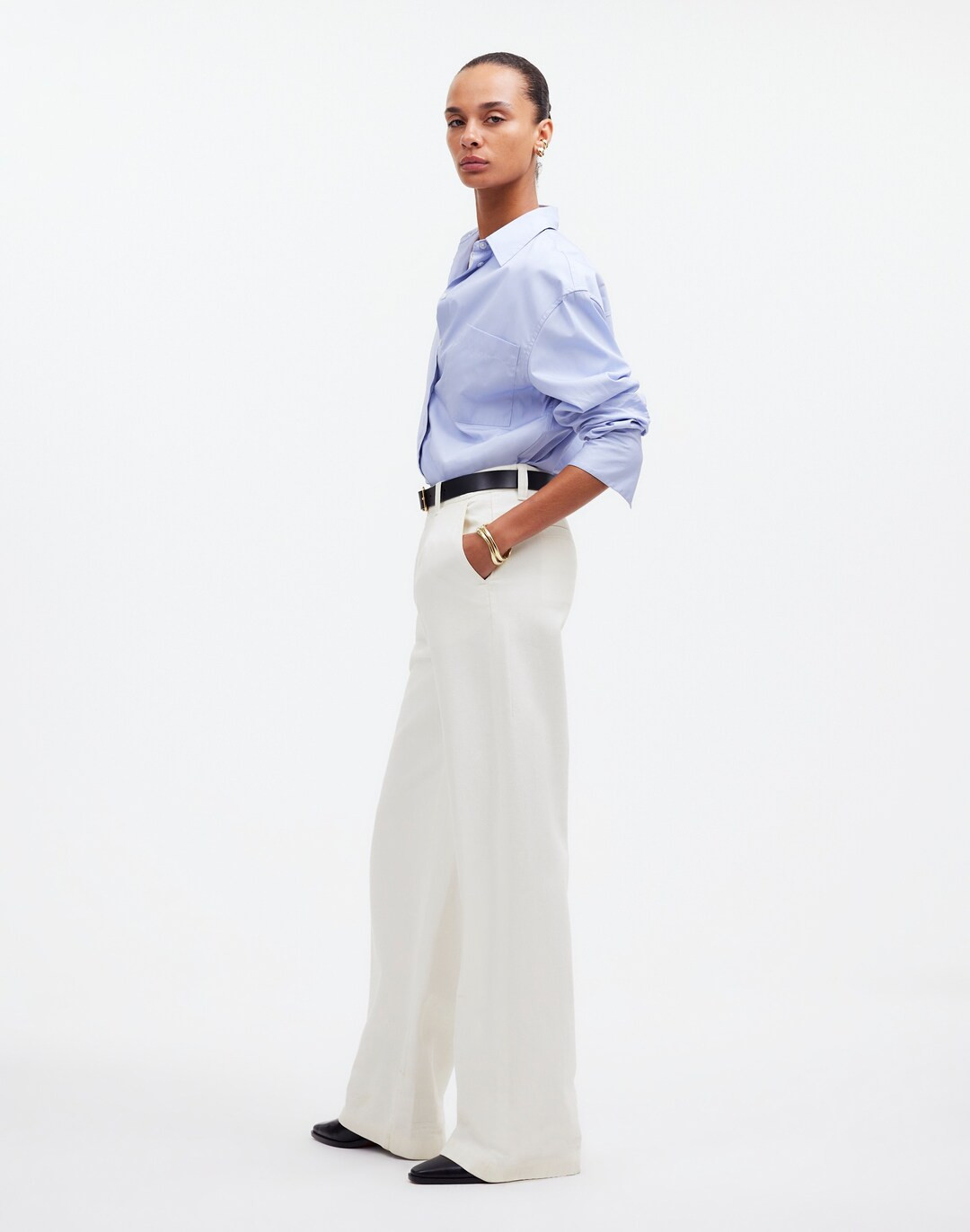 The Harlow Wide-Leg Jean in Tile White: Airy Denim Edition | Madewell