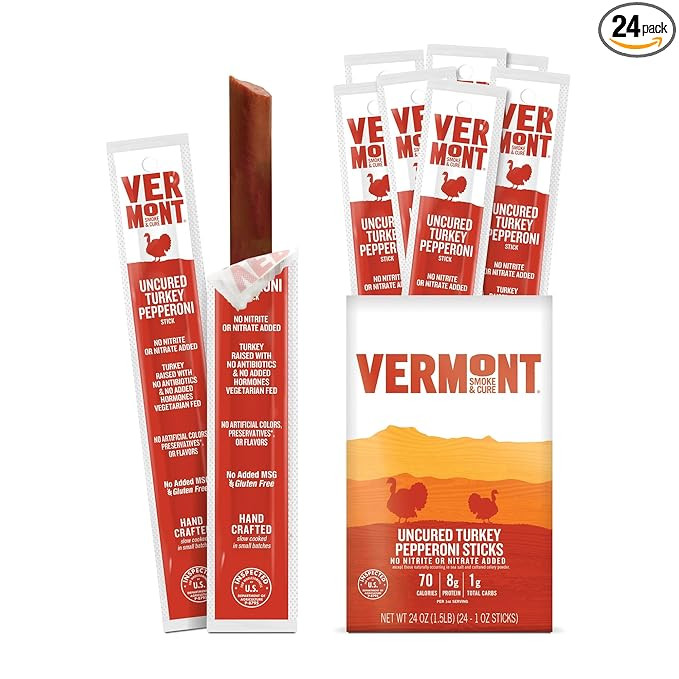 Snack Sticks by Vermont Smoke & Cure – Uncured Pepperoni – Turkey – Healthy Meat Protein ... | Amazon (US)