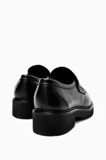 CHUNKY LEATHER PENNY LOAFERS - BLACK - COS | COS UK
