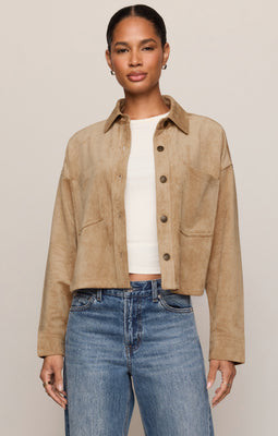 All Day Cropped Suede Jacket Monstera / Large | Z Supply