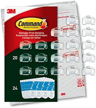 Command Outdoor Light Clips, Damage Free Hanging Light Clips with Adhesive Strips, Wall Clips for... | Amazon (US)