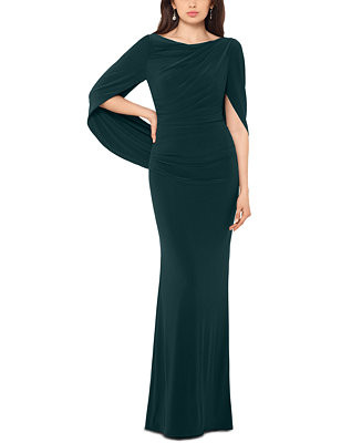 Betsy & Adam Drape-Back Gown  - Macy's | Macy's