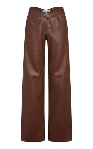 Lelia Curved Faux Leather Wide-Leg Pants | Moda Operandi (Global)