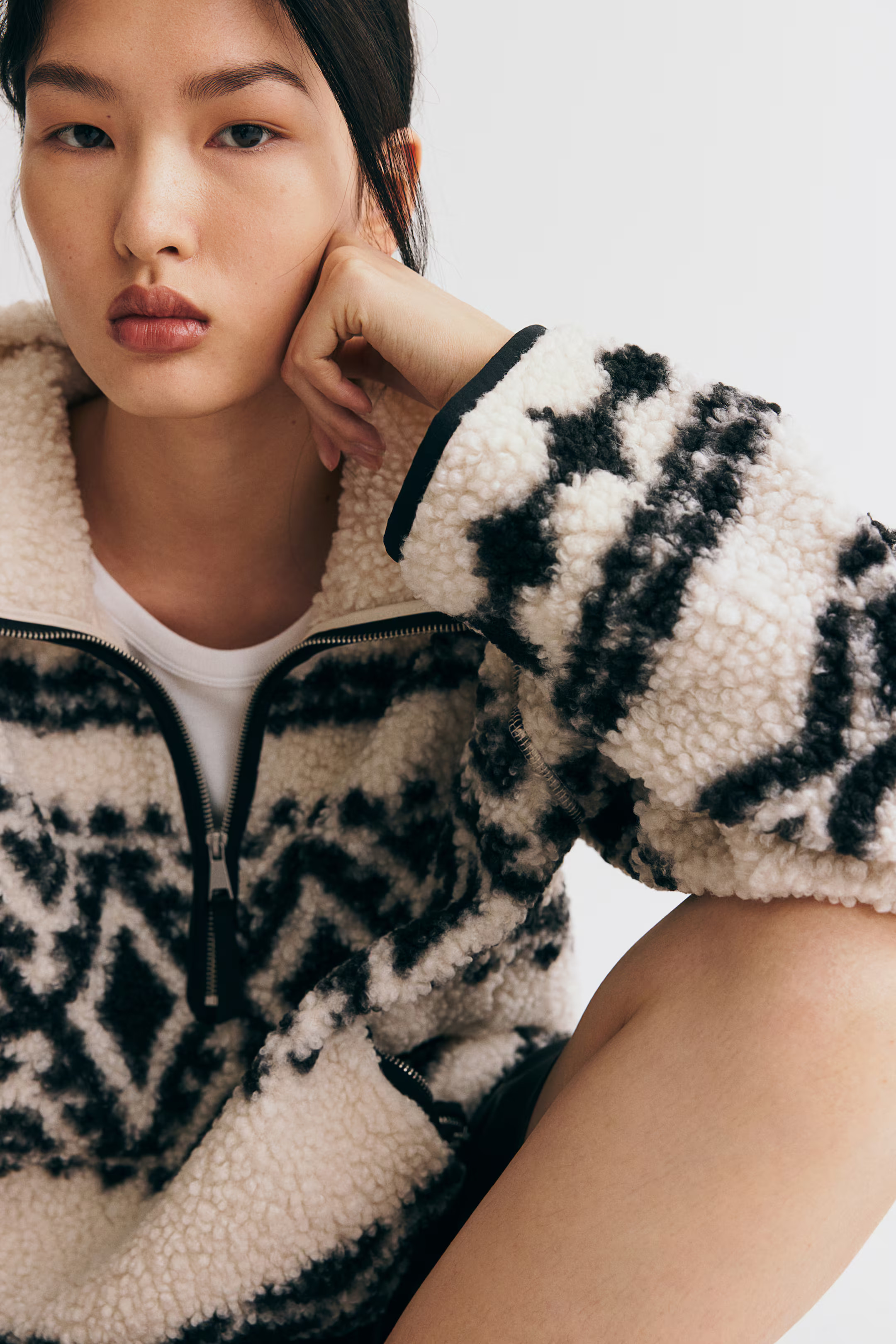 Half-zip Teddy Jacket | H&M (US + CA)