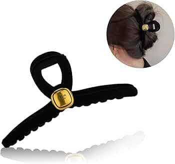 Hair clips for thick hair，Luxury velvet Large claw clips for thick hair, Fashion hair accessori... | Amazon (US)