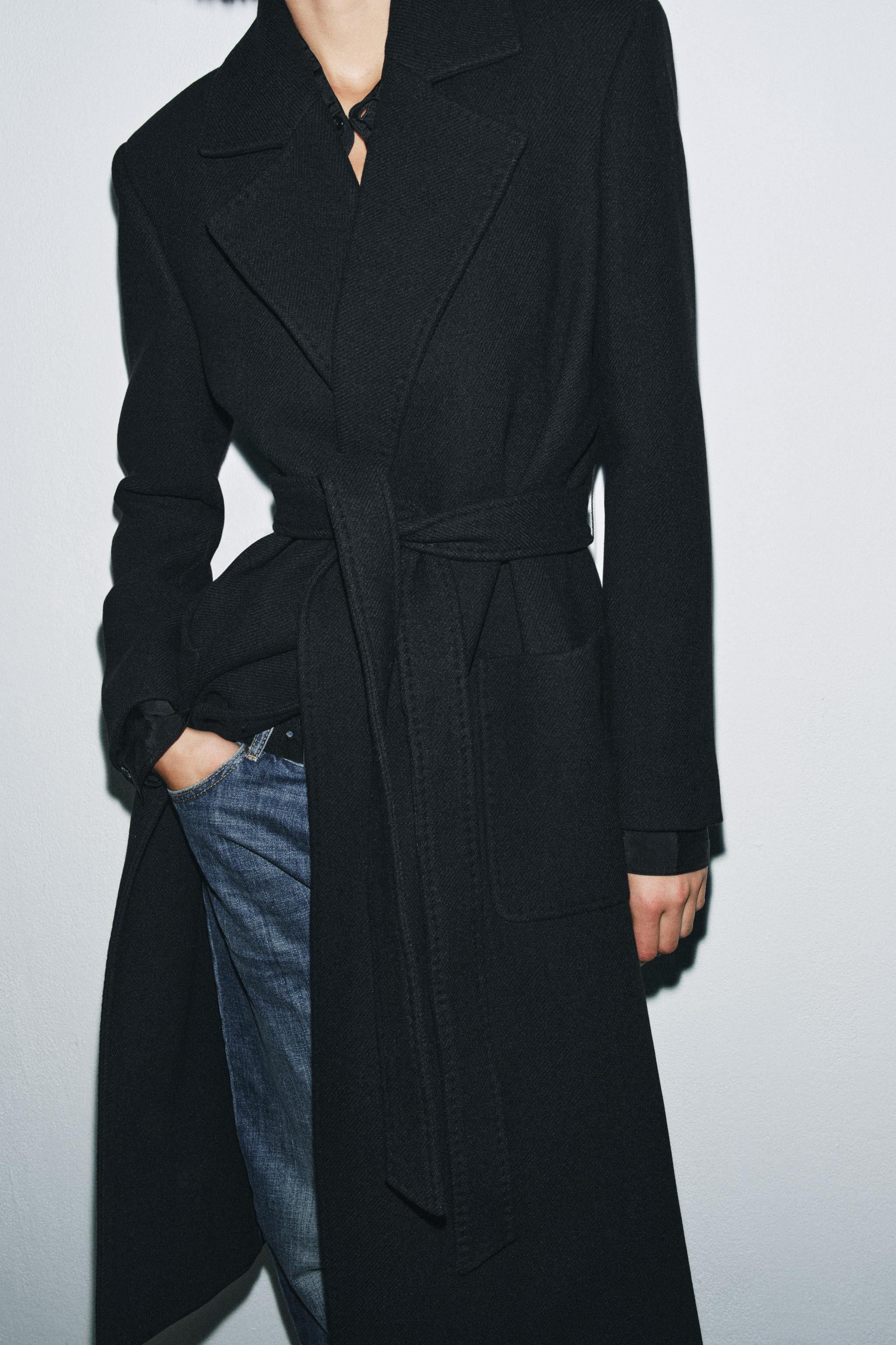 WOOL BLEND BELTED COAT ZW COLLECTION | Zara UK