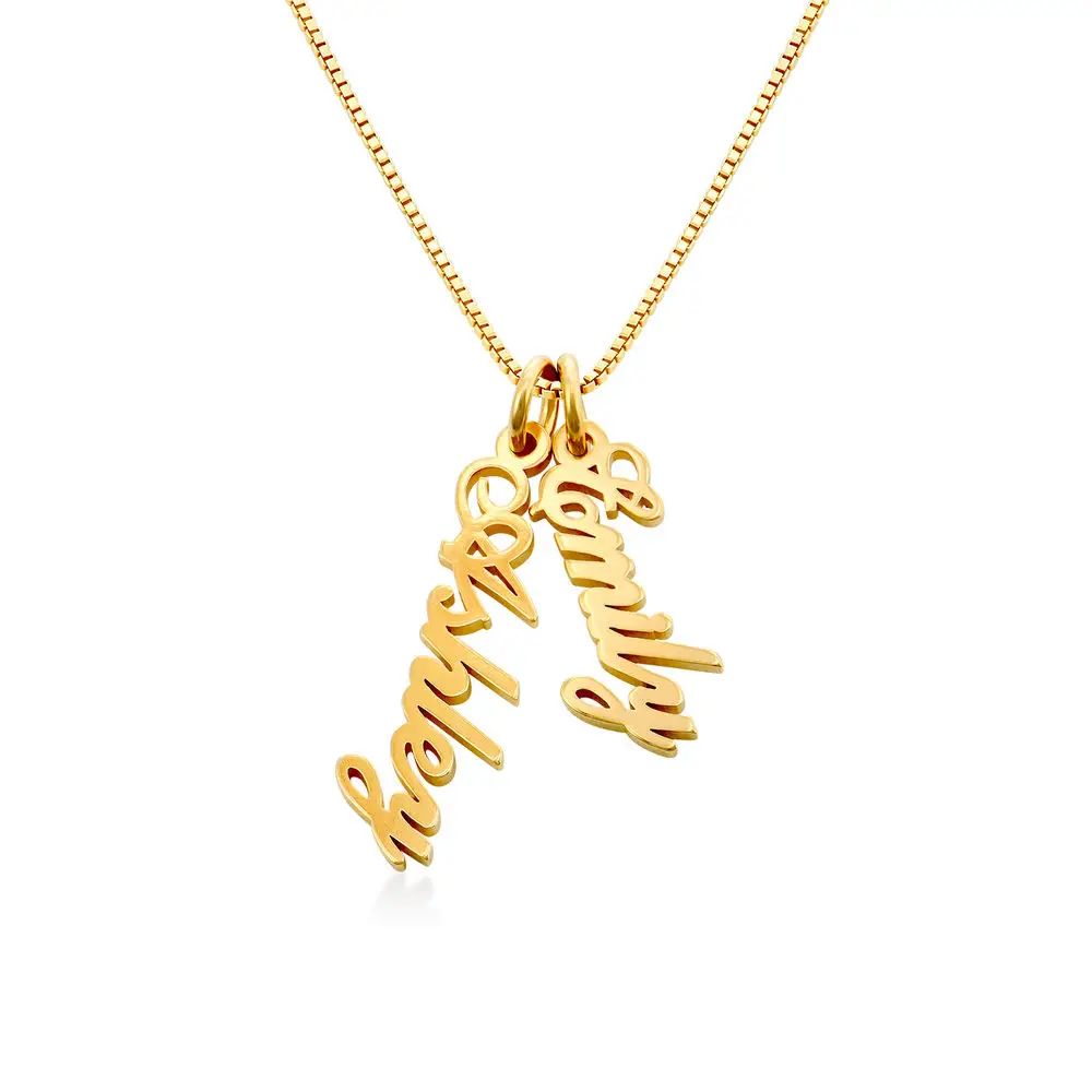 Vertical Name Necklace in Gold Vermeil | MYKA