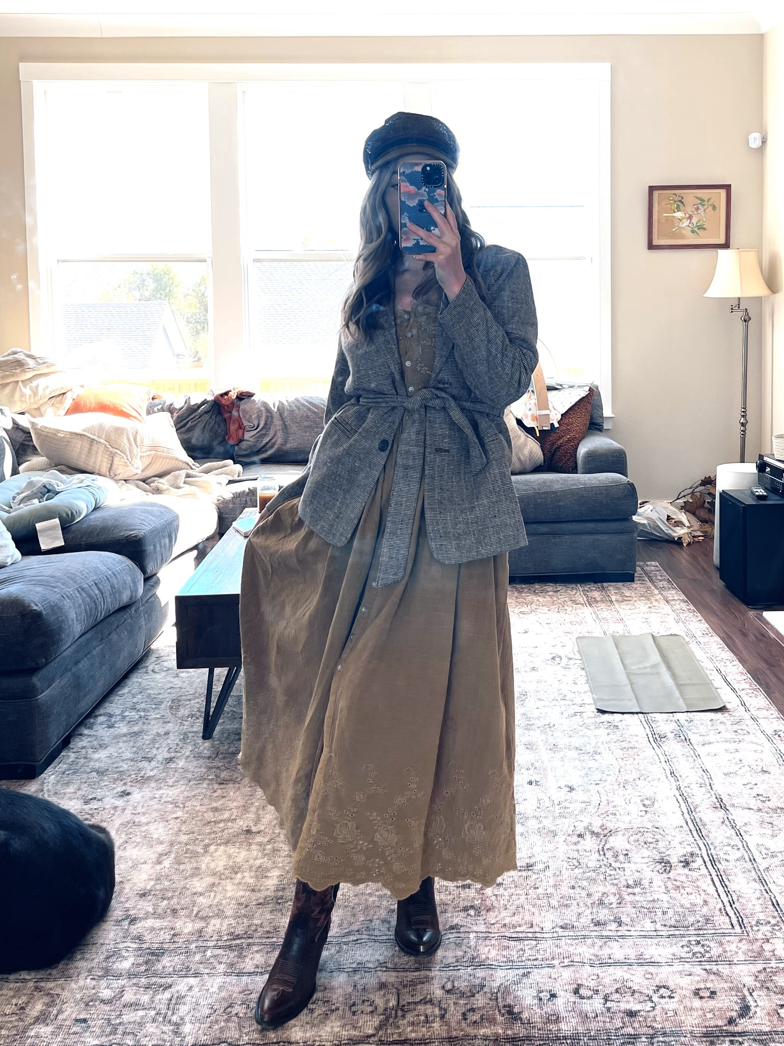 Fall outfit idea! Dress and jacket are from Neuflora. Jacket was on sale. But here some other options to recreate with as well! Boots linked are exact. Hat is Brixton. 

#LTKHoliday #LTKSeasonal #LTKStyleTip