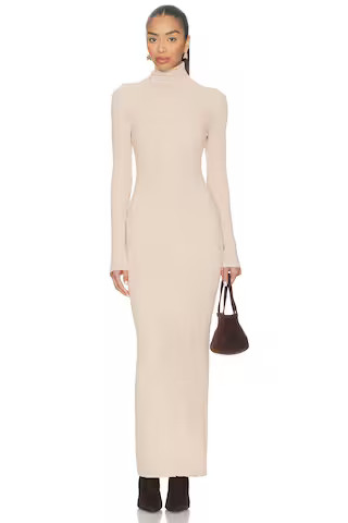 Enza Costa Turtleneck Dress in Jute from Revolve.com | Revolve Clothing (Global)