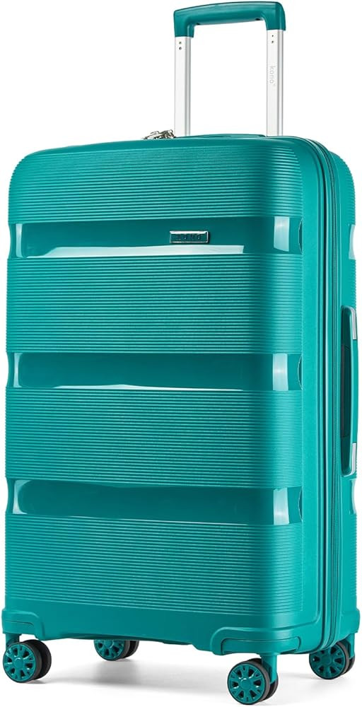 Amazon.com | Kono Carry On Luggage Hard Shell Travel Trolley 4 Spinner Wheels Lightweight Polypro... | Amazon (US)