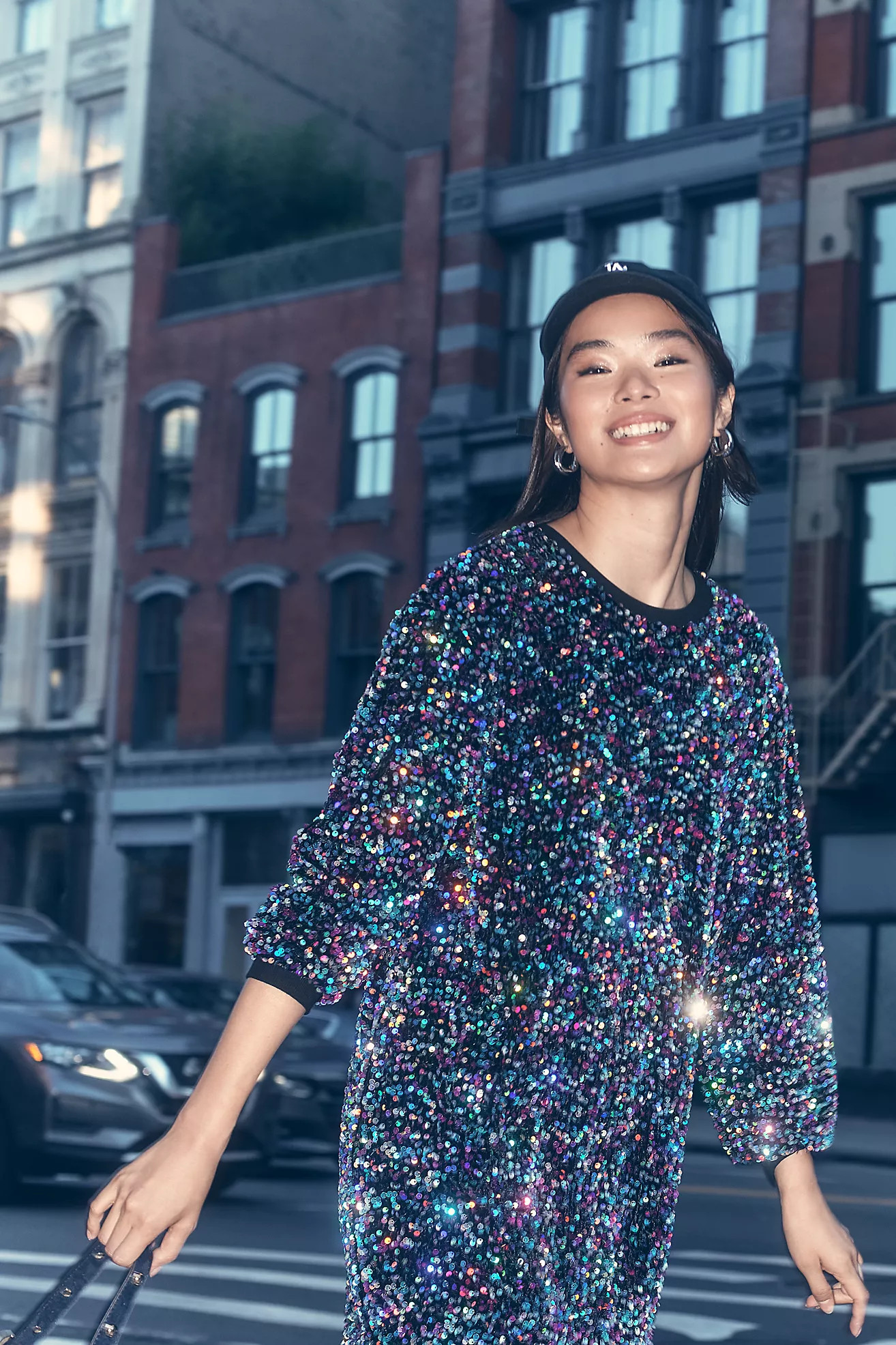 By Anthropologie Velvet Sequin Mini Dress | Anthropologie (US)