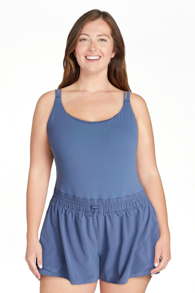 Avia Women's Clinched Waist Romper, Sizes XS-4X | Walmart (US)