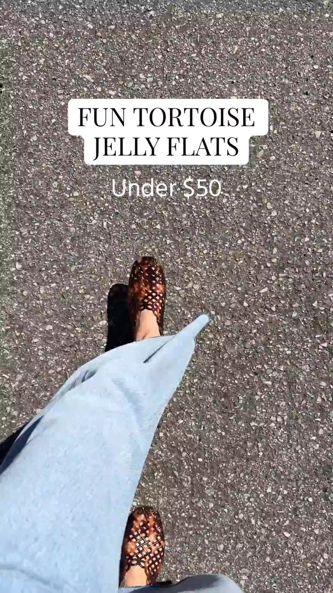 These tortoise jelly flats are fun and great for mom life 👏🏼 come in more colors & under $50. Run a half size big. I have the 5. 

Spring shoes, jelly flats, spring style 

#LTKPetite #LTKmomlife #LTKSeasonal
