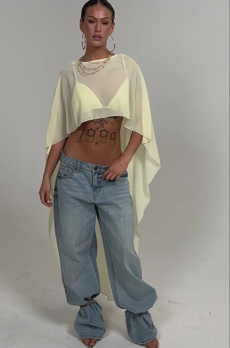 COOL GIRL CHIFFON BLOUSE IN YELLOW | AKIRA