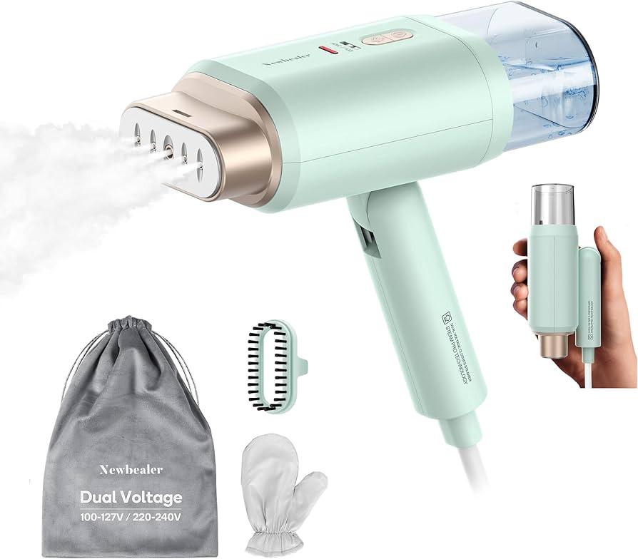 Newbealer Steamer for Clothes, Dual Voltage 100-240V, 1200W Travel Steamer with Horizontal & Vert... | Amazon (US)