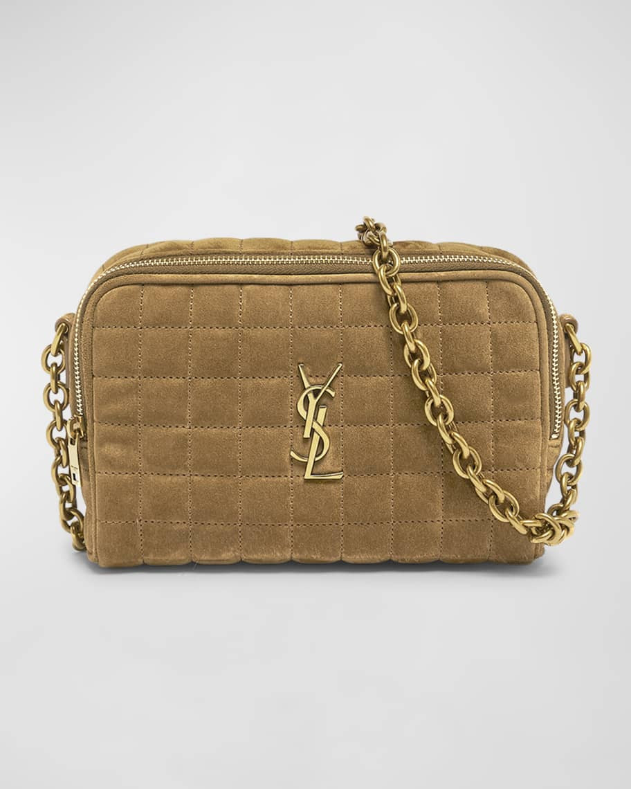 Mini YSL Camera Crossbody Bag in Quilted Suede | Neiman Marcus