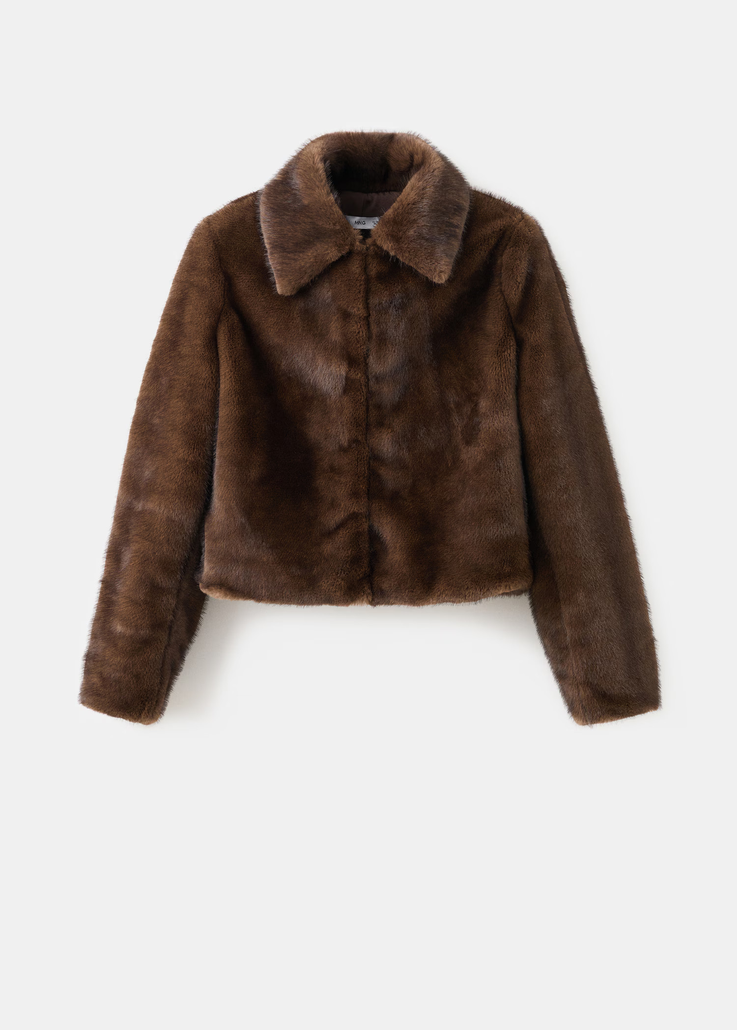 Faux-fur jacket with lapels | Mango (US/MX/AU)