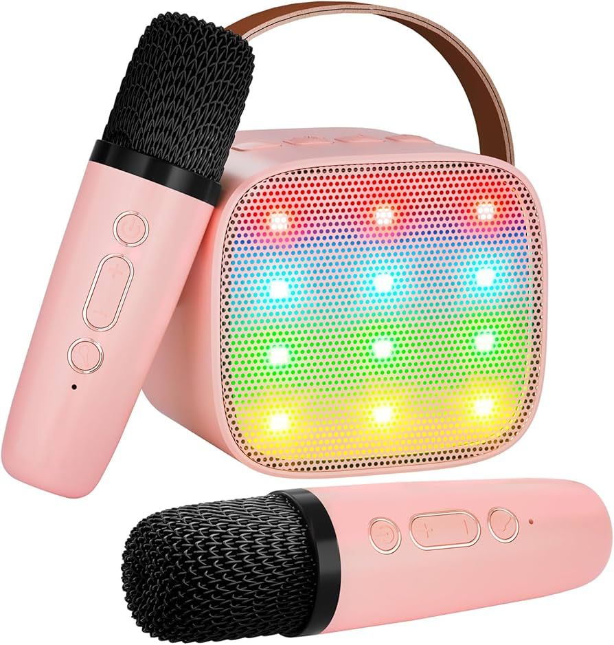 VERKB Kids Karaoke Machine, Kids Toys Birthday Gift for Girls, Mini Portable Bluetooth Speaker wi... | Amazon (US)