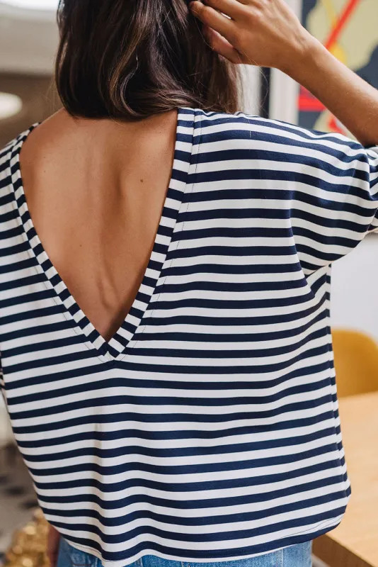 BLOUSE OWEN MARINE | SAAJ Paris