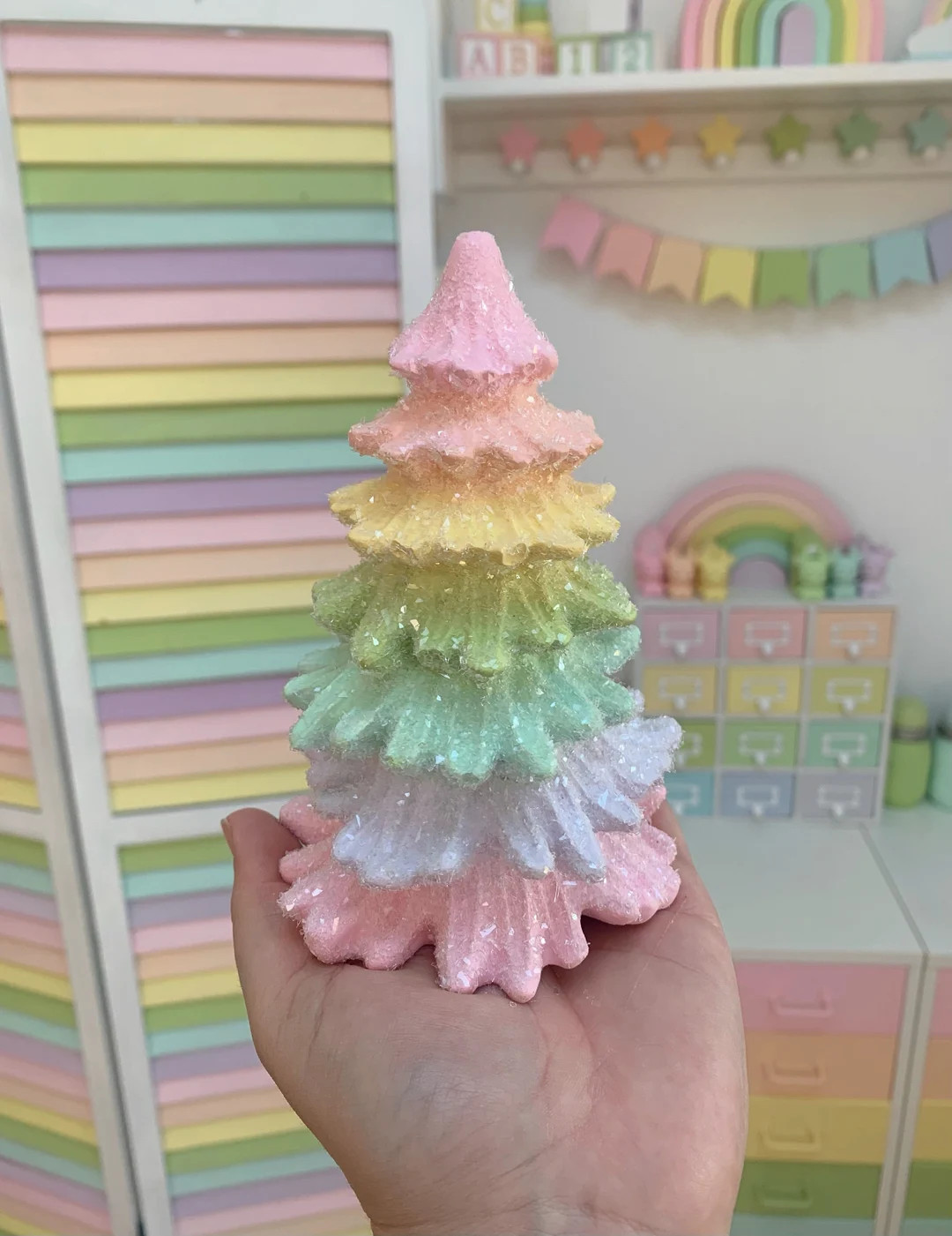 Rainbow Christmas Tree, Rainbow Tree, Pastel Tree, Rainbow Christmas, Christmas Tree, Ceramic Chr... | Etsy (US)