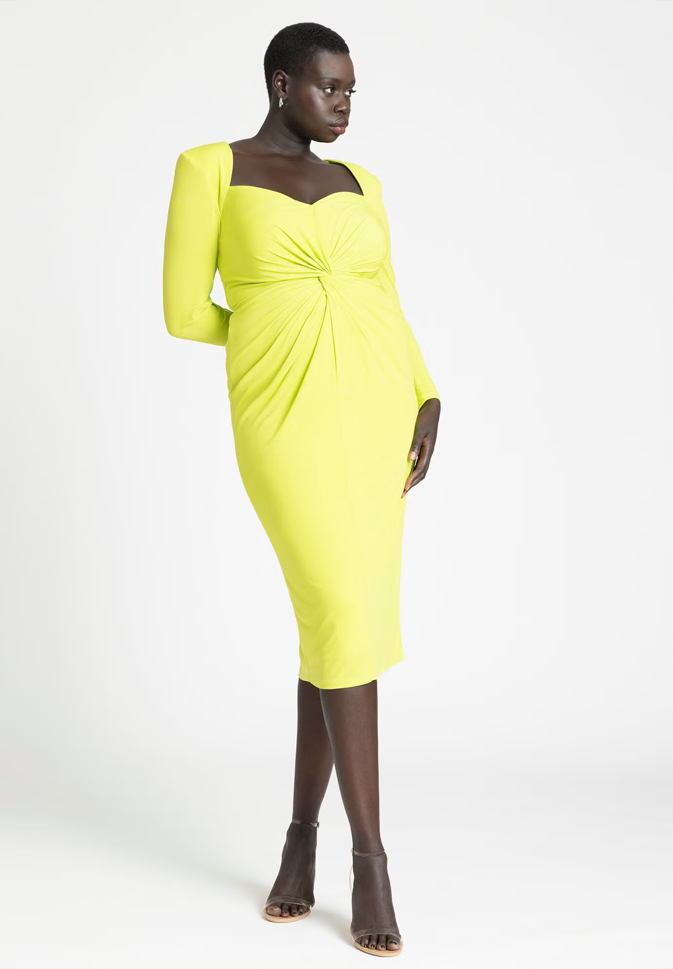 Twist Bodice Fitted Dress | Eloquii