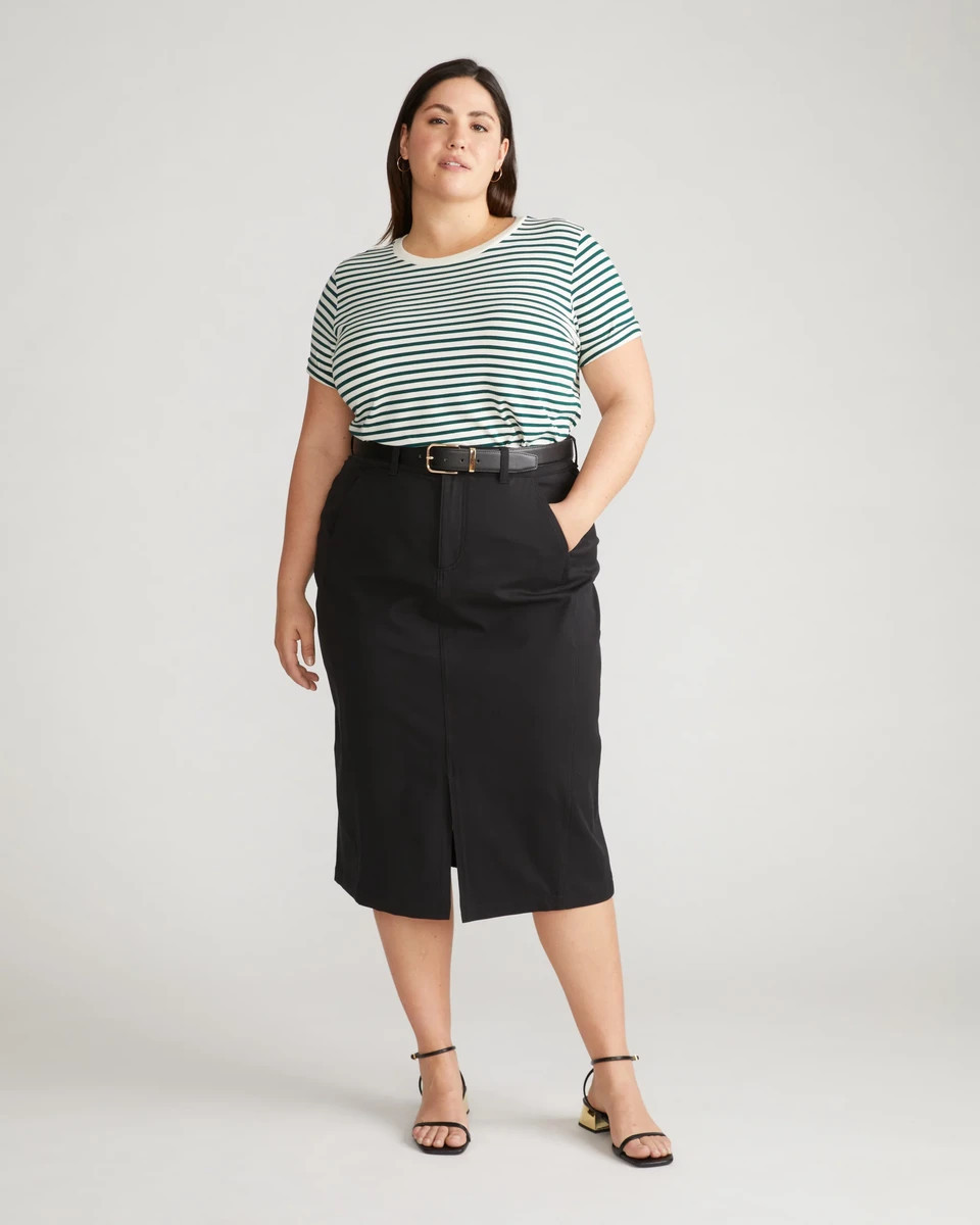 Tee RexBone/Botanic Stripe | Universal Standard