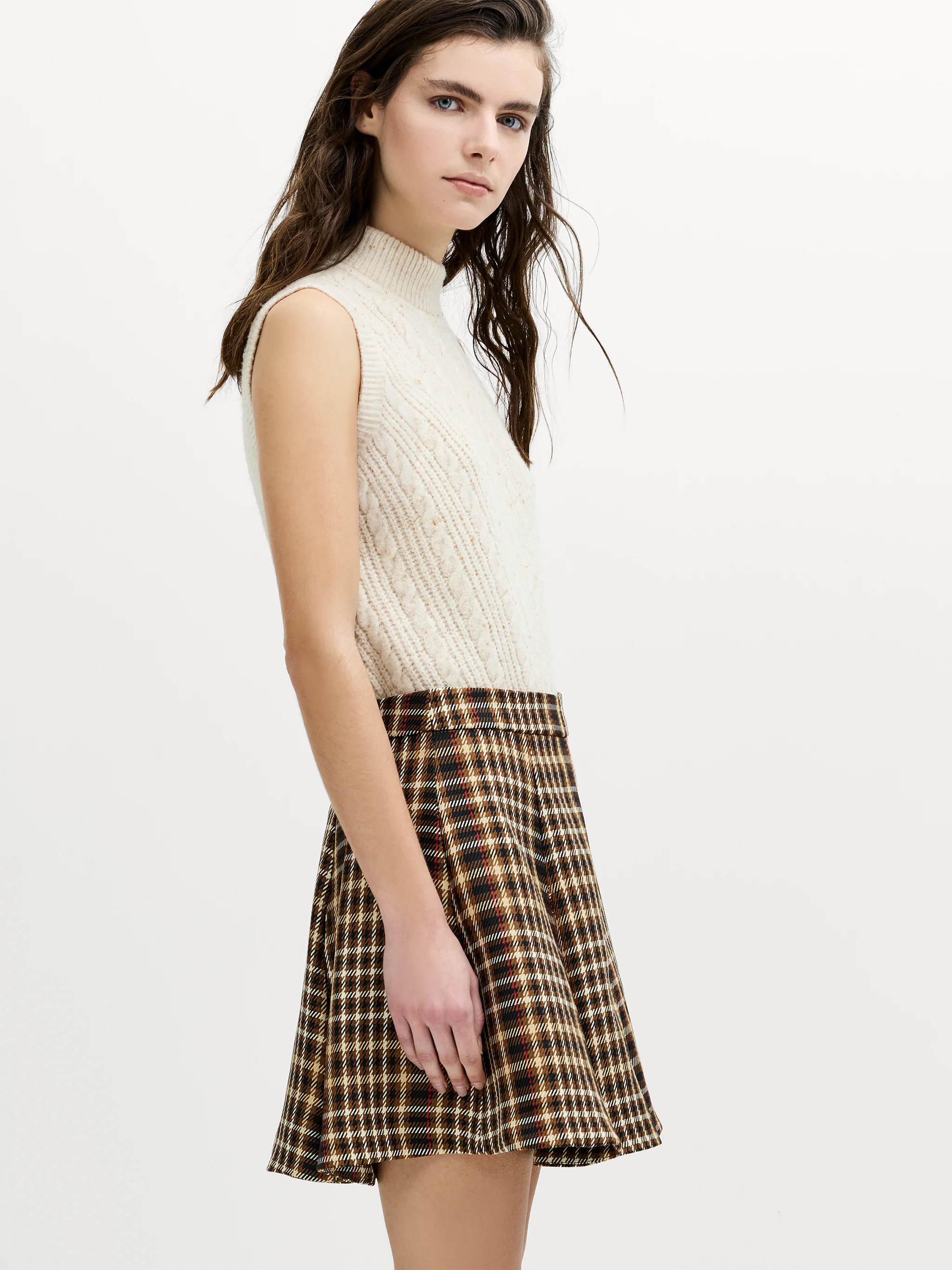 Tasha Brown Checked Mini Skirt | French Connection (UK)