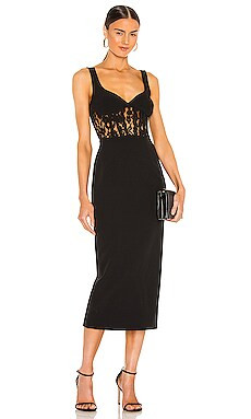 Bardot Corset Lace Panel Dress in Black from Revolve.com | Revolve Clothing (Global)