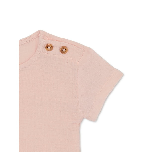 easy-peasy Baby Short Sleeve Tee and Shorts Outfit Set, 2-Piece, Sizes 0M-24M | Walmart (US)