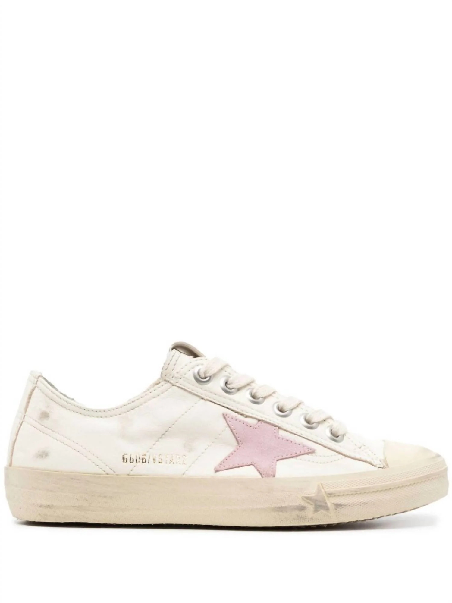 Women's V Star Pink Star Sneaker In White | Shop Simon