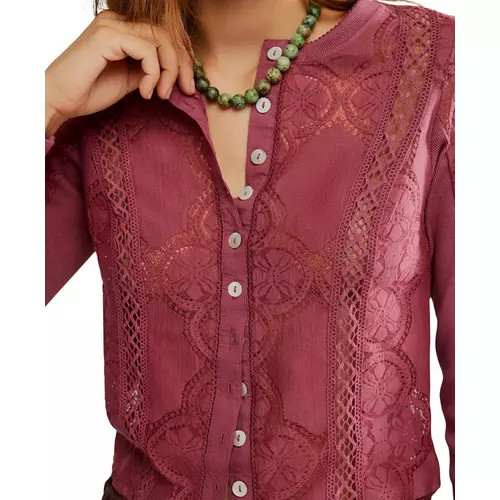Women's Free People Jae Knit Long Sleeve Button Up Shirt | Scheels Sports