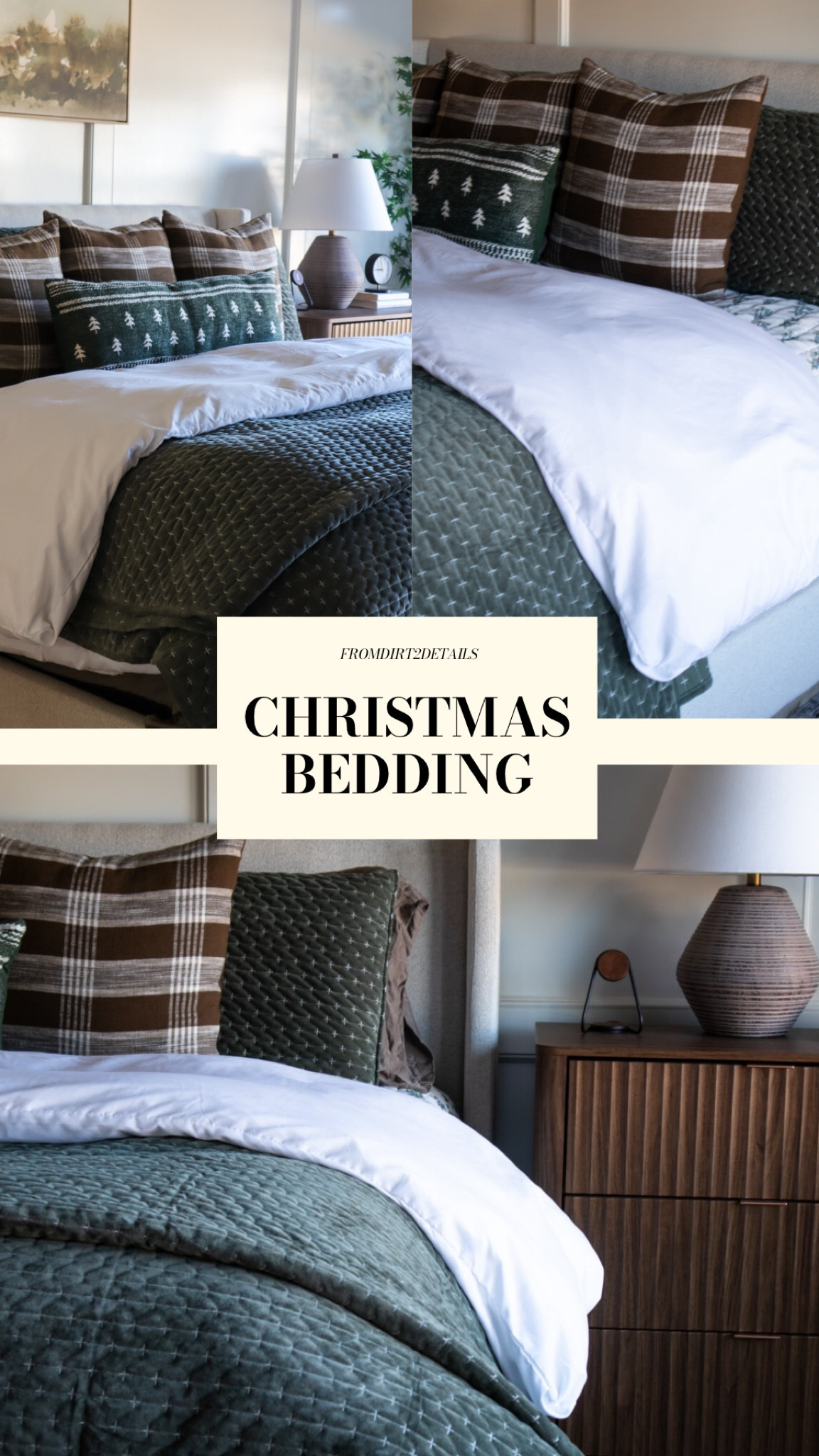 I am obsessed with my holiday bedding, and I love the textures and deep colors altogether. Such a classic look for Christmas! 

#LTKhome #LTKHoliday #LTKSeasonal