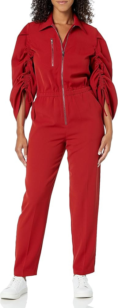 The Drop Women's Flame Scarlet Zip Front Woven Jumpsuit by @kass_stylz | Amazon (US)