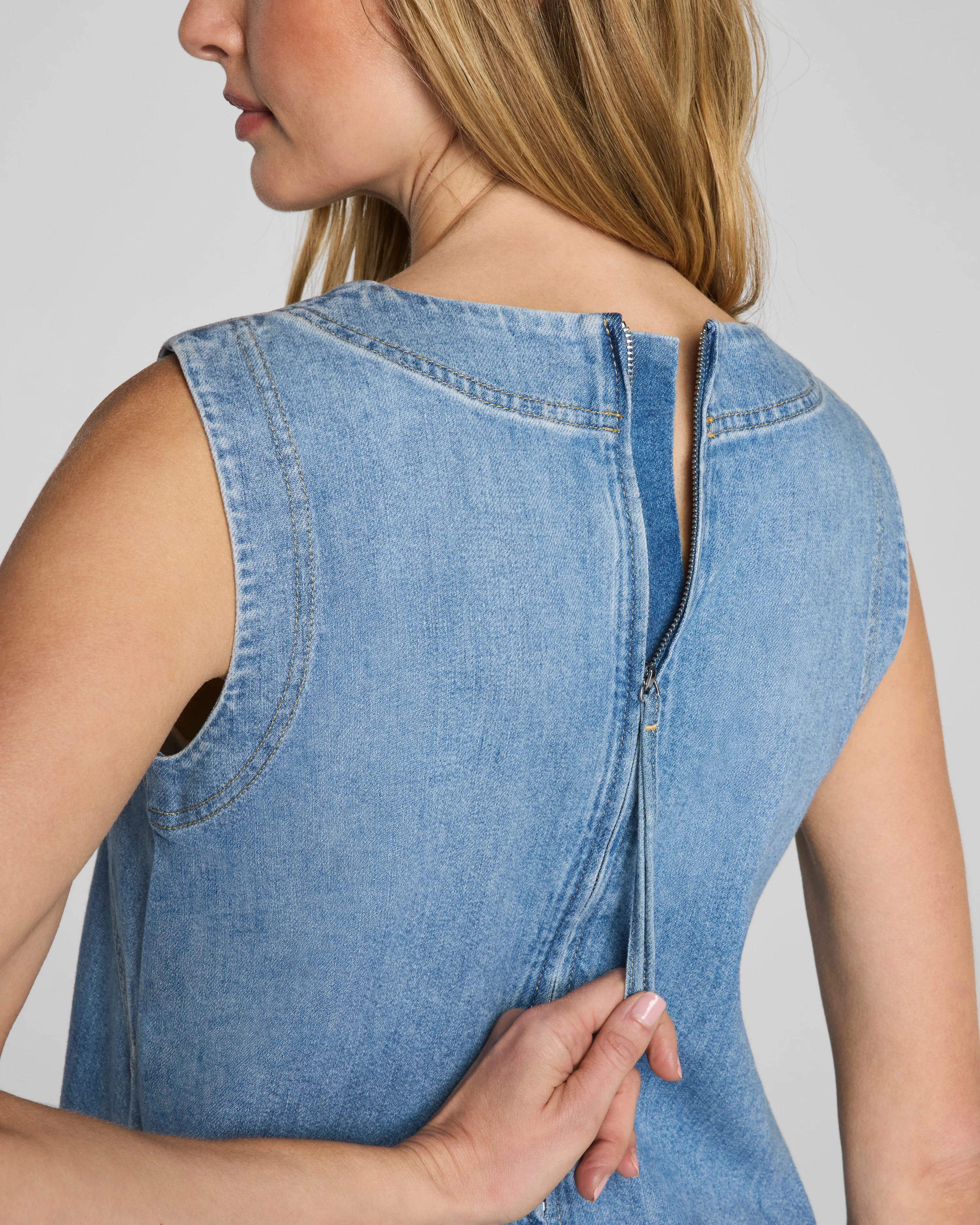 SPANX® Lightweight Denim Mini Tank Dress | Spanx