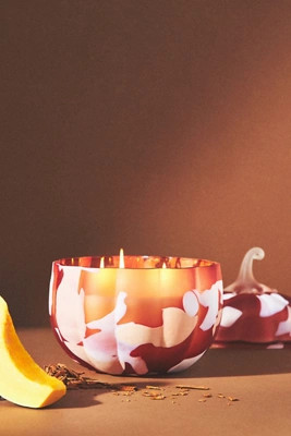 Cheena Harvest Pumpkin & Sweet Vanilla Gourmand Glass Pumpkin Candle | Anthropologie (US)