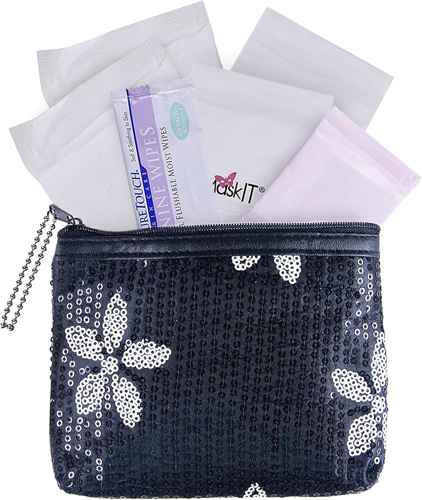 First Period Kit to-Go! - Organic Eco-Friendly Tween Pads & Liner - Period Bags for Teen Girls fo... | Amazon (US)