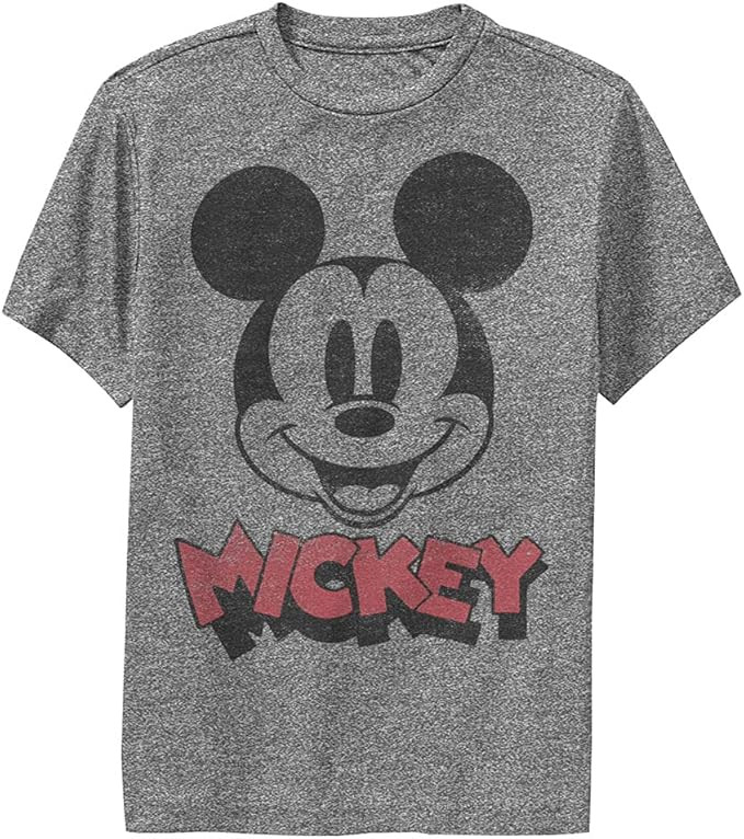 Amazon.com: Disney boys Disney Characters Heads Up Boy's Performance Tee T Shirt, Charcoal Heathe... | Amazon (US)
