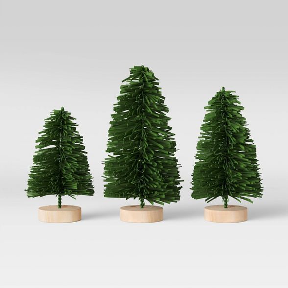 3pk Bottlebrush Set Green - Threshold&#8482; | Target