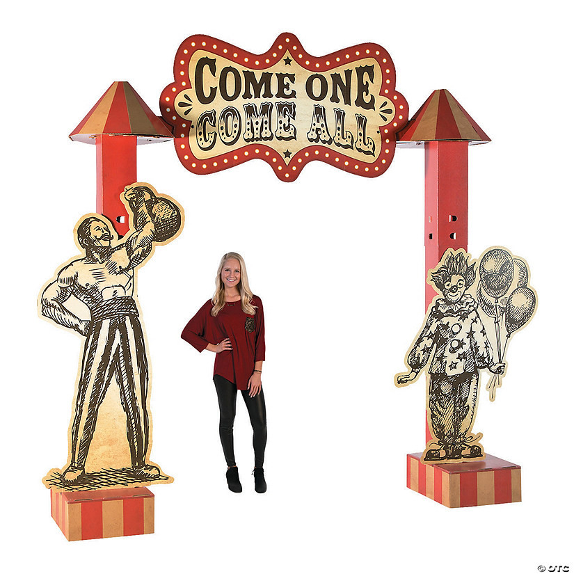 Colorful Vintage Circus Arch Cardboard Stand-Up - 105" for Events | Oriental Trading Company