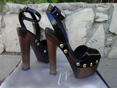 Giuseppe Zanotti BETTY Ankle Strap Black Patent Skyhigh Platform Sandal EU 35 | eBay US