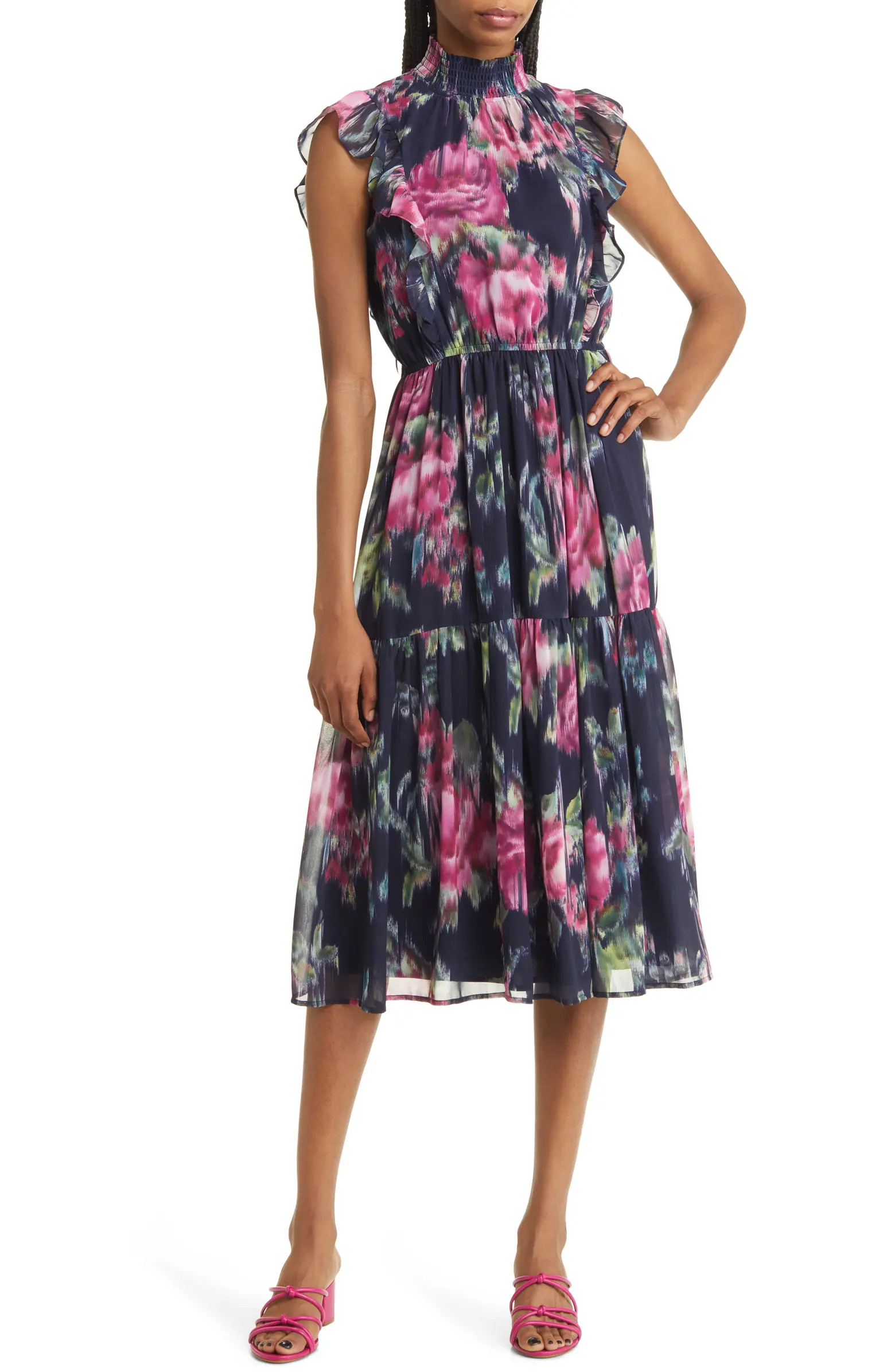 Anna Floral Chiffon Dress | Nordstrom