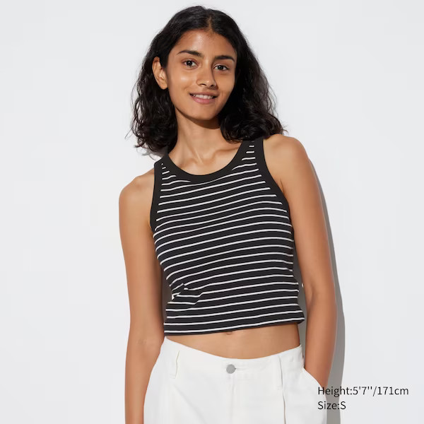 Ribbed Cropped Bra Sleeveless Top | UNIQLO (US)