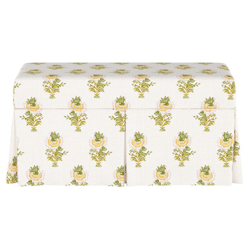 Desert Flower Skirted Storage Bench, Spring Green | One Kings Lane