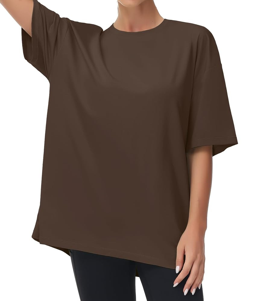 THE GYM PEOPLE Women's Casual Oversized T-Shirts Summer Crewneck Short Sleeve Workout Basic Tee T... | Amazon (US)