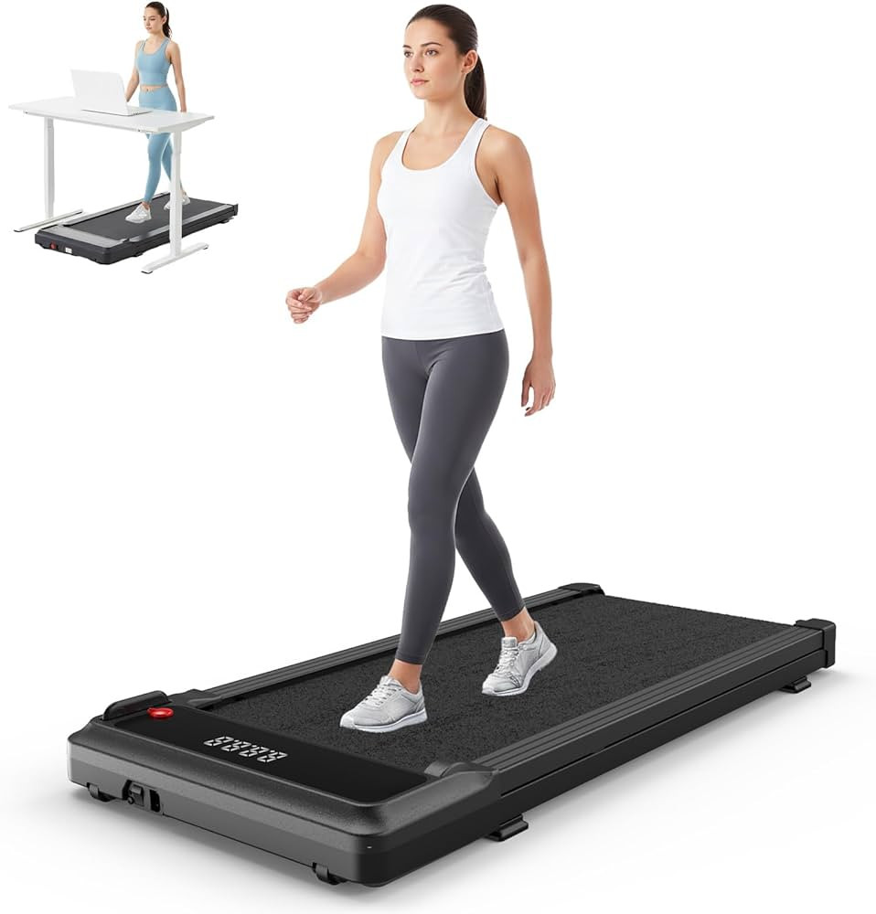 Smug Compact Armless Treadmill, Space Saving Design for Home & Office, Quiet Under Desk Walking P... | Amazon (US)